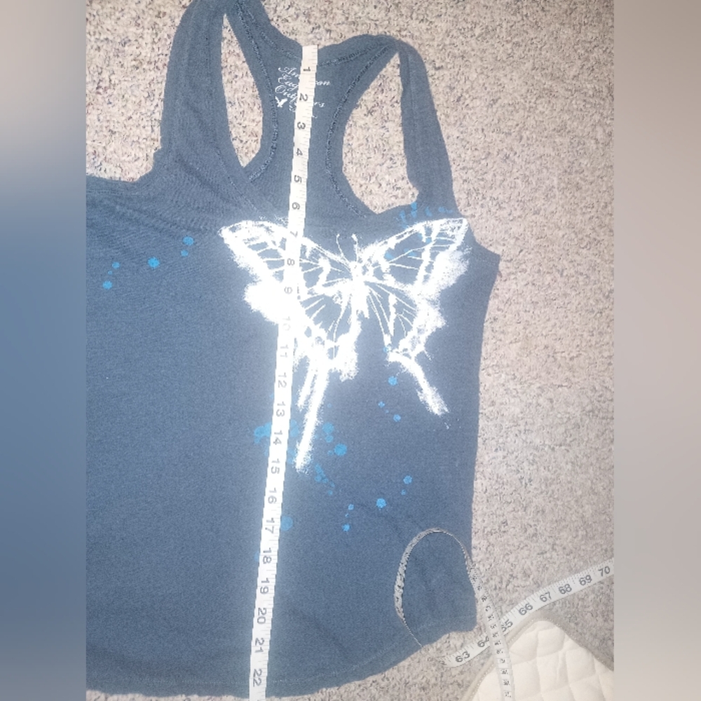 American Eagle Outfitters Women's Gray Butterfly Tank Top - Picture 5 of 5